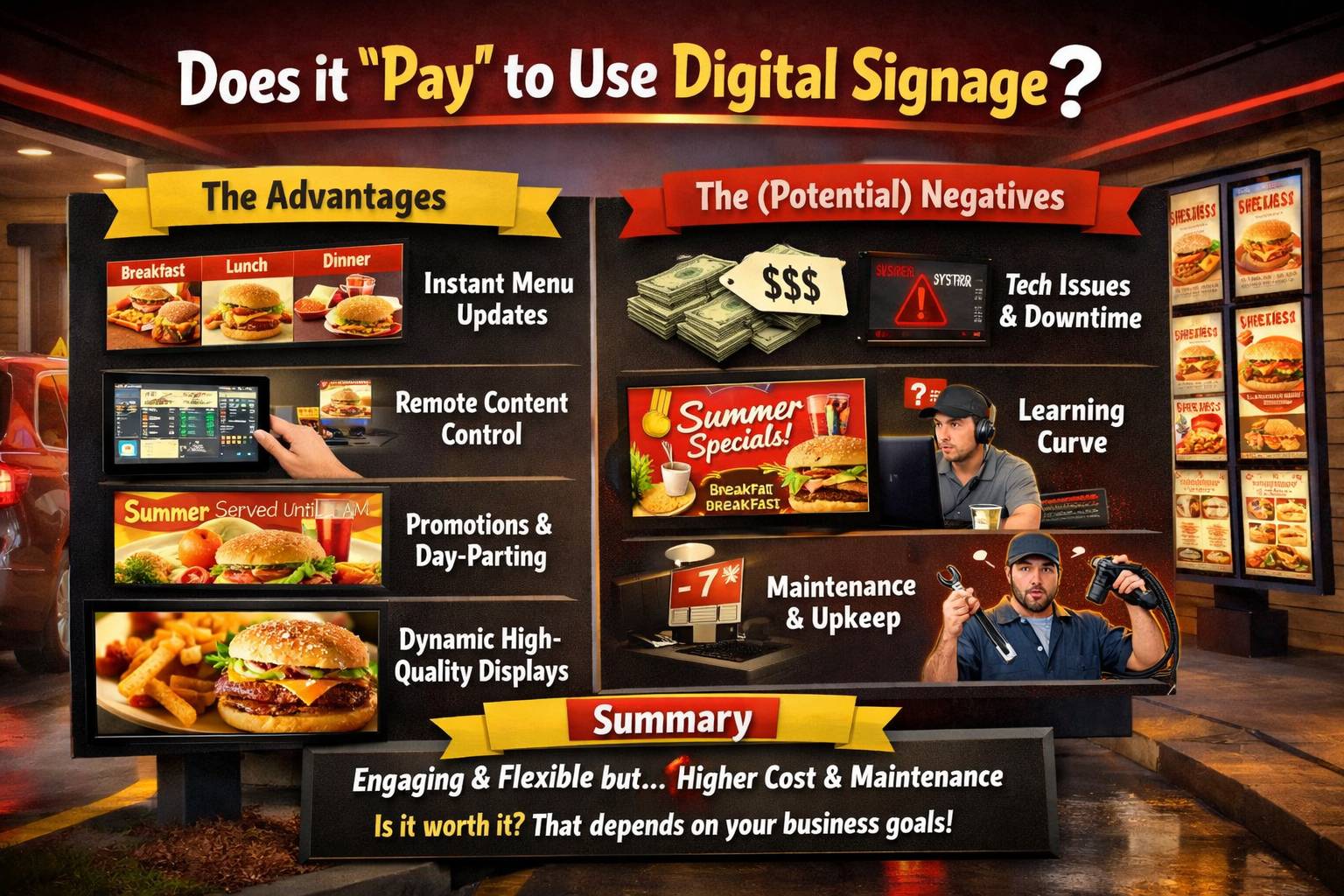 Does it “Pay” to Use Digital Signage?