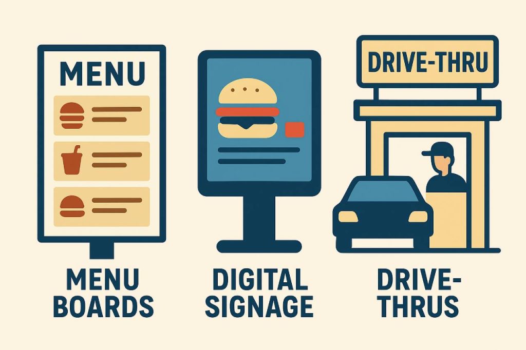 How Menu Boards, Digital Signage & Drive-Thrus Can Lower Labor Costs at QSRs